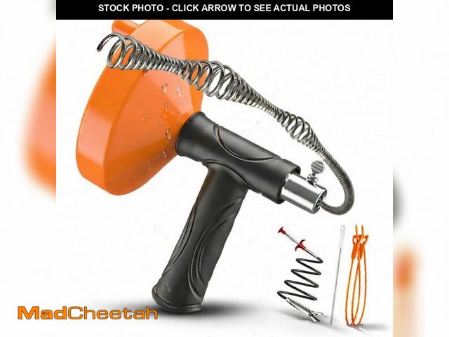 Lot 74-13624065 - Drain Auger 33 Feet, Plumbing Snake Hair Clog Removal Tool, Heavy Duty Toilet Auger, Clog Remover To...