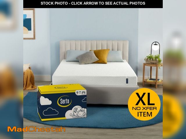 Lot 74-13788913 - Serta - 7 inch Cooling Gel Memory Foam Mattress, Twin Size, Medium-Firm, Supportive, CertiPur-US Cer...