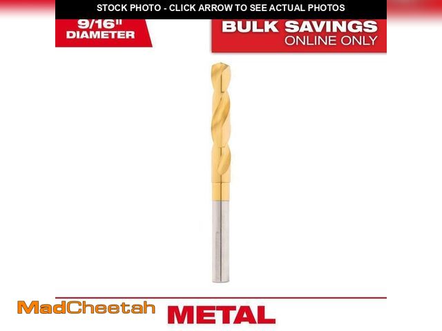 Lot 74-13800044 - Milwaukee 9/16 in. Titanium Silver and Deming Drill Bit - UNUSED