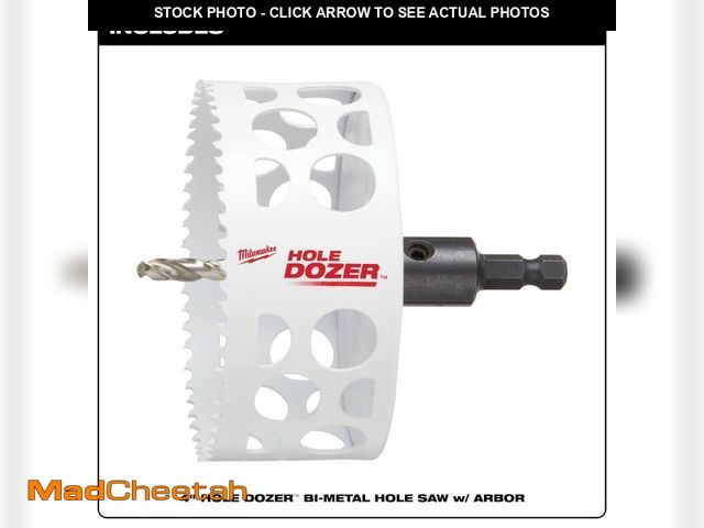 Lot 74-12792741 - Milwaukee 4 in. HOLE DOZER Bi-Metal Hole Saw with 3/8 in. Arbor and Pilot Bit - USED