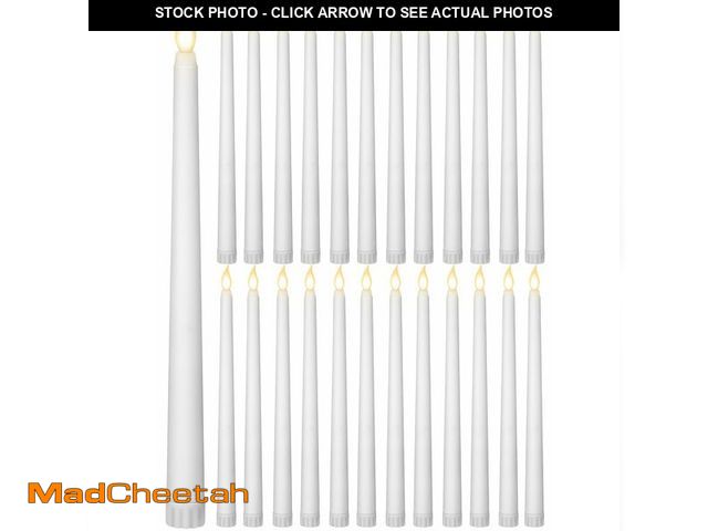 Lot 74-14214489 - Treela 24 Pcs Flameless Taper Candles Battery Operated Bulk Fake Candles Light LED Candle Sticks Fli...