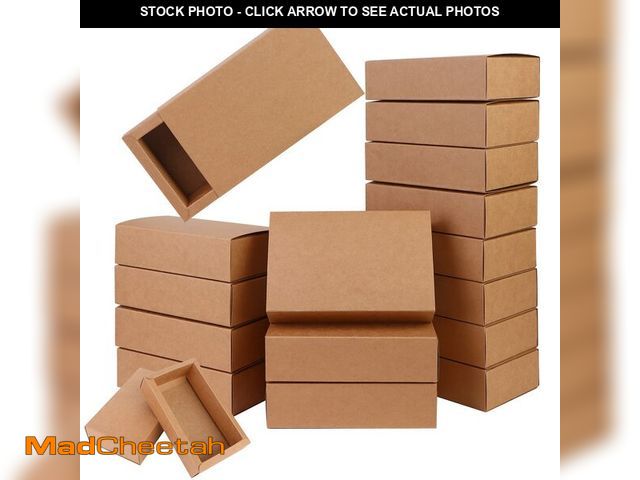 Lot 74-14263587 - 26 PCS Rectangle Drawer Kraft Boxes Small Crafts Cardboard Present Boxes Present Packaging Boxes for...