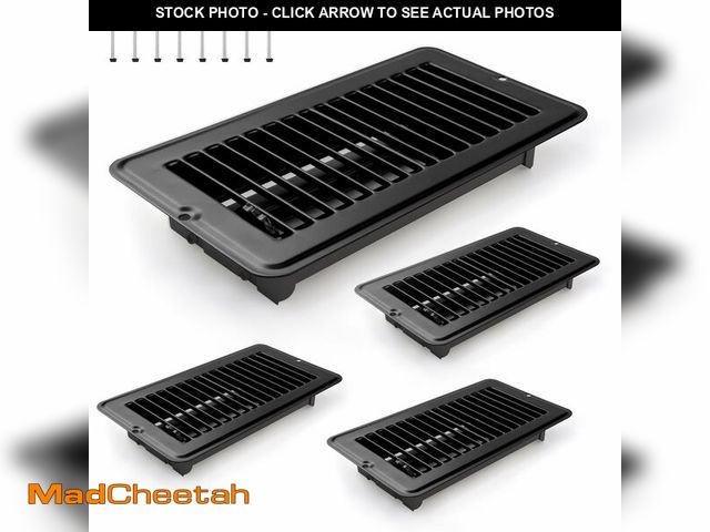 Lot 74-14293785 - 4 Pcs 4" x 8" Floor Register Vents RV Vent Cover Heavy Duty Metal Register Vent for Mobile Home Floo...