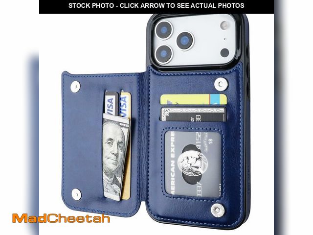 Lot 74-12704366 - ONETOP Compatible with iPhone 17 Pro Max Wallet Case with Card Holder, PU Leather Kickstand Card Slo...