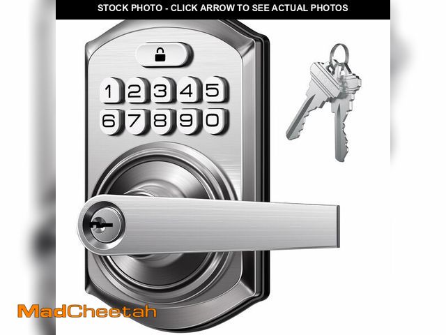 Lot 74-14340335 - TEEHO TE004 Keyless Entry Keypad Door Lock with Handle - Smart Digital Electronic Lock for Interior ...