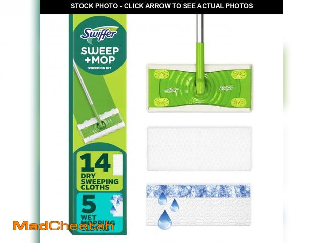 Lot 74-12313549 - Swiffer Sweeper 2-in-1 Dry + Wet Floor Mopping and Sweeping Kit, Multi-Surface Kit for Floor Cleanin...