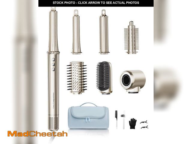 Lot 74-12212537 - 6-in-1 Hair Dryer Brush, Hair Styler with Auto-Wrap Curlers, 150,000 RPM High-Speed Negative Ionic H...
