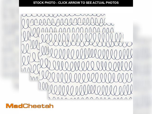 Lot 74-12633134 - kate spade new york in The Loop Placemats 4-Pack Set, Reversible, 100% Cotton, Machine Washable, Cre...