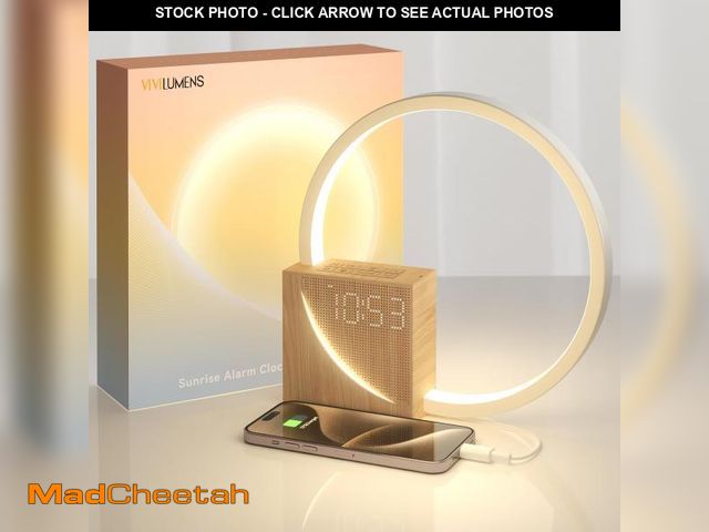 Lot 74-12222125 - Vivilumens Sunrise Alarm Clock for Heavy Sleepers Adults, Wake-up Light, Sleep Aid 10 White Noise So...