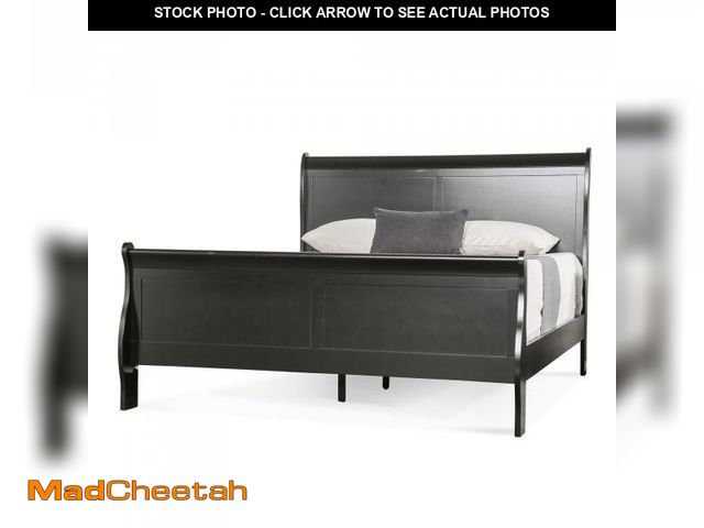 Lot 74-12519272 - (HEADBOARD AND FOOTBOARD ONLY, SLIGHT DAMAGE) Furniture of America Louis Philippe Traditional Wood H...