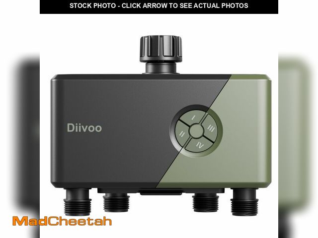 Lot 74-12435103 - Diivoo WiFi Water Timer 4 Outlets, Smart Sprinkler/Hose/Tap Timer Compatible with Alexa &amp; 24 Irr...