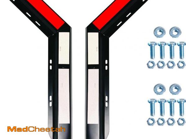 Lot 74-12043580 - ANAQA 2 Pack Angled Mudflap Hangers Brackets Mud Flap Holder Mounting Kit 30" Length Spring Loaded w...