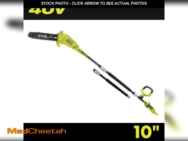 Lot 74-12553502 - RYOBI 40V 10 in. Cordless Battery Pole Saw (Tool-Only) - UNUSED