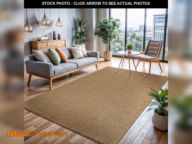 Lot 74-14436805 - CAMILSON Easy Jute Rug Indoor Outdoor Farmhouse Area Rugs Natural 6x9 - USED