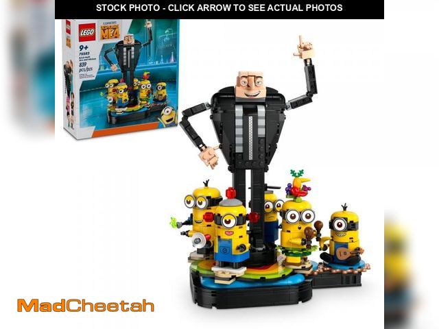 Lot 74-11552671 - LEGO Despicable Me 4 Brick-Built Gru and Minions Figure, Buildable Minions Toy for Kids, Dancing Des...