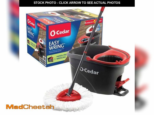 Lot 74-12517300 - (MISSING HANDLE) O-Cedar EasyWring Microfiber Spin Mop with Bucket System - UNUSED