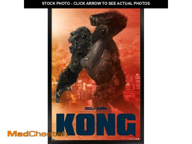 Lot 74-12760543 - Trends International Godzilla vs. Kong - Kong Wall Poster, 34L x 22.4W, Black Framed Version - UNUSE...