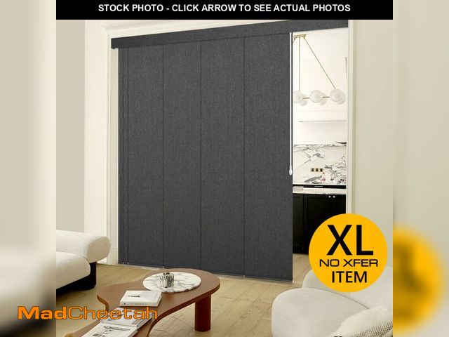 Lot 74-12785093 - Heefen Adjustable Panel Track Blinds Blackout Vertical Blinds with Valance, Sliding Glass Door Blind...