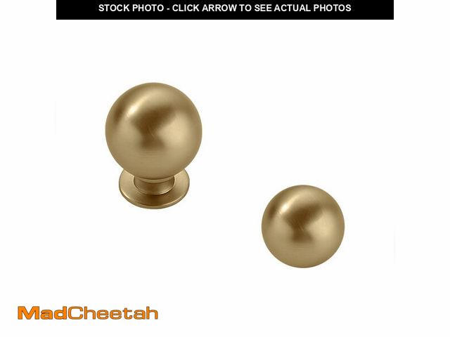 Lot 74-12604405 - khtmeware 10 Pack 1 Inch Champagne Bronze Cabinet Knobs Champagne Brass Small Ball Kitchen Cabinet H...