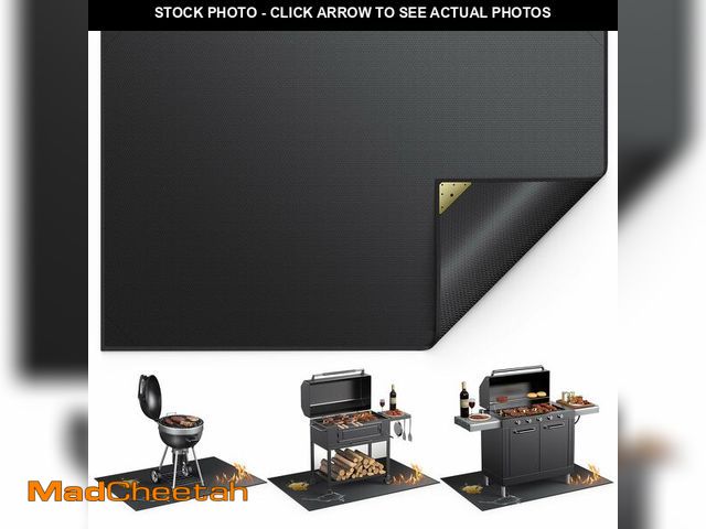 Lot 74-13966738 - Vewaci Non-Curl 60x40 inch Under Grill Mats for Outdoor Grill, Indoor Fire Pit Hearth Rugs for Firep...