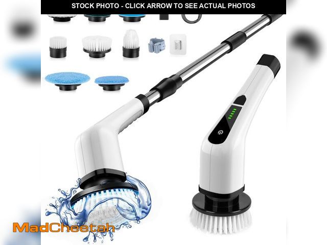 Lot 74-12601085 - Bomves Electric Spin Scrubber, Cordless Cleaning Brush Scrubber for Home, 8 Replaceable Brush Heads-...