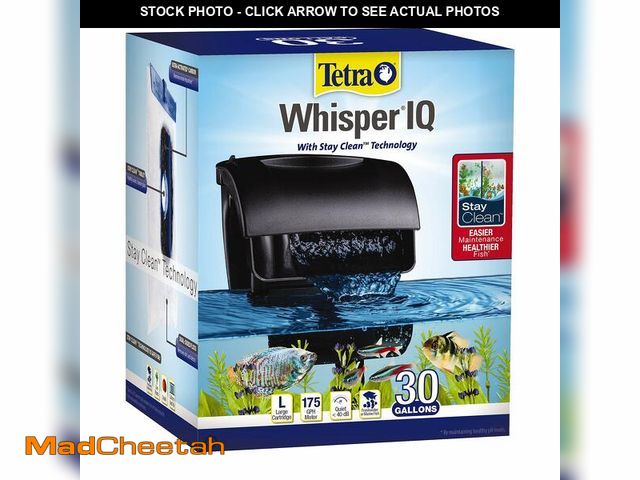 Lot 74-13720403 - Tetra Whisper IQ Power Filter, 175 GPH, with Stay Clean Technology, 30 Gallons - USED