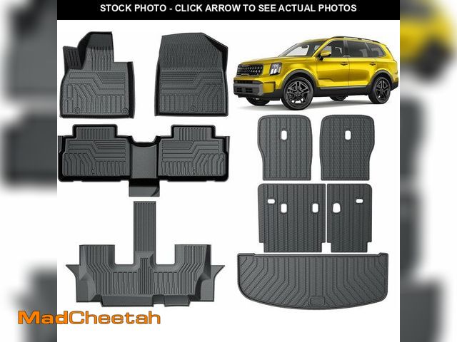 Lot 74-13709971 - KUST Floor Mats Set for 2020-2025 Kia Telluride Accessories (7 Seats), Rear Cargo Trunk Liner with 2...