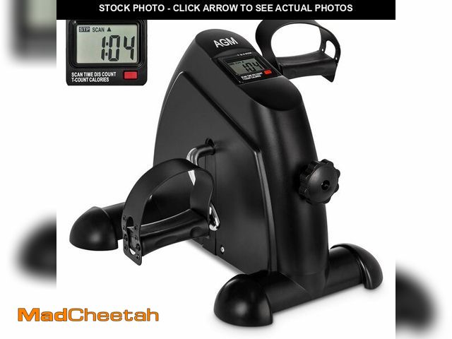 Lot 74-13545951 - Mini Exercise Bike, AGM Under Desk Bike Pedal Exerciser Foot Cycle Arm &amp; Leg Pedal Exerciser wit...