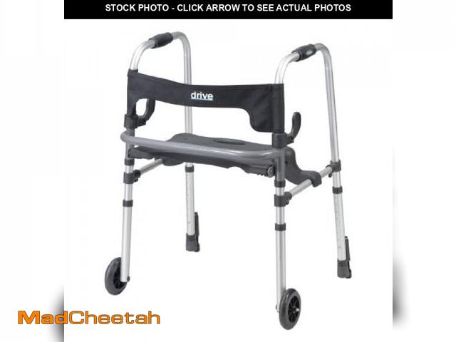 Lot 74-12510091 - Drive Medical 10233 Clever Lite Foldable Rollator Walker, Gray - UNUSED