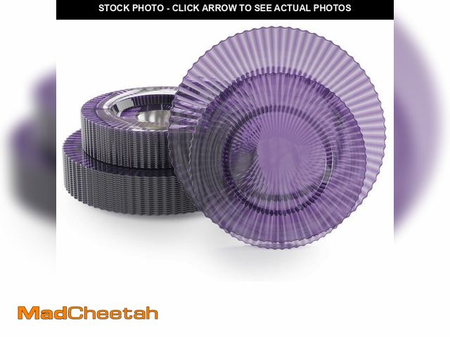 Lot 74-12700475 - Exquisite 40 Piece Plastic Disposable Plates Set For 20 Guests I 20 X 9 Inch &amp; 20 X 11 Inch Disp...