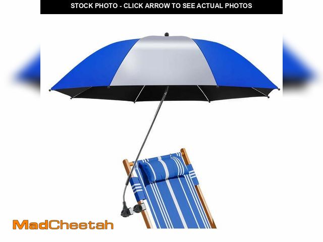 Lot 74-14435673 - Beach Umbrella, 360 Â° Chair umbrella with clamp, UPF50+ Umbrella for Chair, Sunshade for Beach, San...