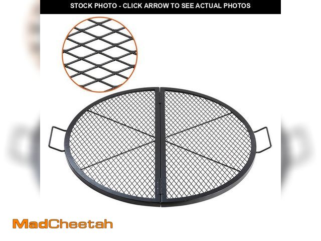 Lot 74-14115505 - SKYSHALO X-Marks Fire Pit Grill Grate, Foldable Round Cooking Grate, Heavy Duty Steel Campfire BBQ G...
