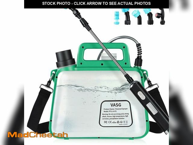 Lot 74-14433334 - VASG Battery Powered Sprayer 2 Gallon, 7.4V Foldable Electric Pump Sprayer, Weed Sprayer with Waterp...