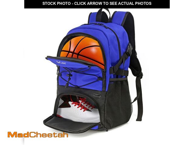Lot 74-14341596 - WOLT | Basketball Backpack Large Sports Bag with Separate Ball Holder &amp; Shoes Compartment, Best ...