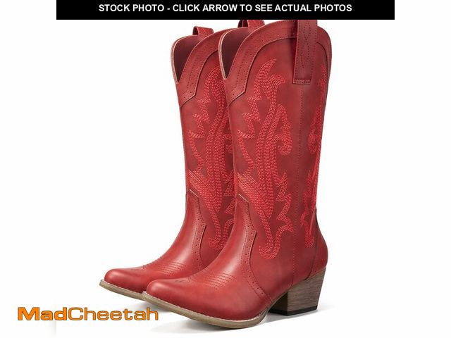 Lot 74-14209568 - HISEA Rollda Cowboy Boots for Women, Cowgirl Boots, Comfortable Western Boots with Pointed Toe Stitc...