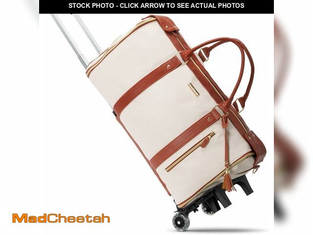 Lot 74-12918834 - LUHXE Travel Convertible Carry On Garment Roller Bag with Shoe Pouch &amp; Detachable Shoulder Strap...