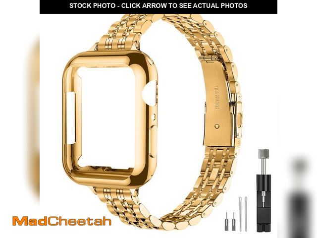 Lot 74-11555713 - QUNDAXI Slim Watch Band Compatible with Apple Watch 42mm 46mm Metal Stainless Steel Watchband Suitab...