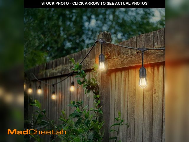 Lot 74-14597141 - Hampton Bay 24-Light 48 ft. Indoor/Outdoor Plug-In Filament LED S14 Edison Bulb String-Light SL48/18...