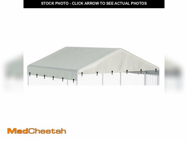 Lot 74-14207791 - Ddeman Outdoor Dog Kennel Cover 10'W x 10'L - 600D Waterproof Oxford Cloth Replacement Cover (Frame ...