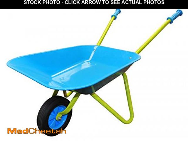 Lot 74-12399791 - G &amp; F Products Kids Metal Wheelbarrow - Child-Sized, Durable Metal Construction with Sturdy Whee...