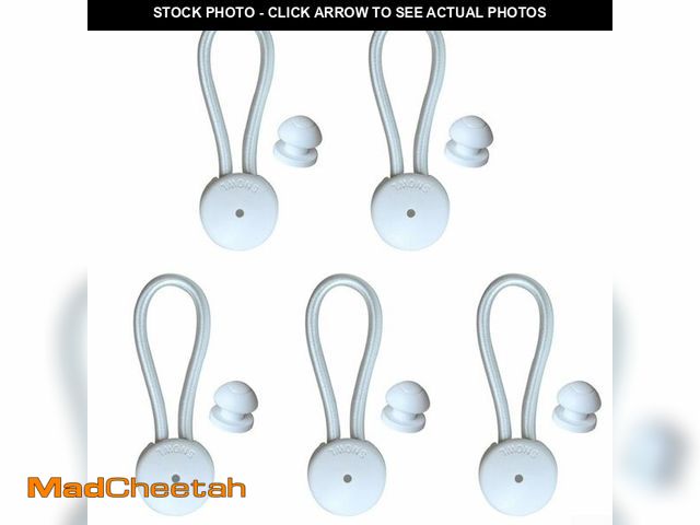 Lot 74-14263881 - 5 PCS Bungee Shock Cord Clip with Knobs, Pull Tie Down Tarp Canvas Knobs for Camping Tents Cargo Poo...