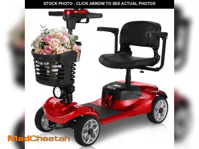 Lot 74-12480771 - Mbxcooter 15 Miles 4-Wheel Mobility Scooter for Adults/Seniors, Foldable Compact Elderly Scooter wit...