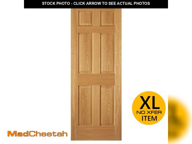 Lot 74-14312494 - Steves &amp; Sons 36 in. x 80 in. 6-Panel Unfinished Red Oak Interior Door Slab - UNUSED