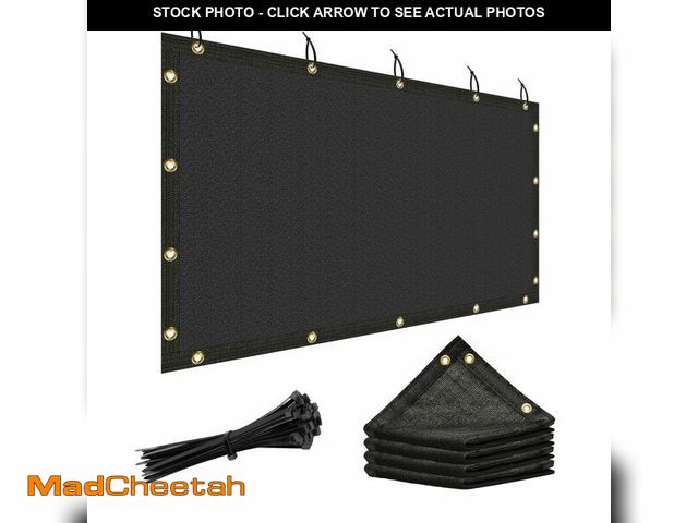 Lot 74-12442147 - ShadeMart 6' x 3' Black 90% Shade Cloth, Custom Size for Dog Kennel Cover, Fence Privacy Screen, Gre...