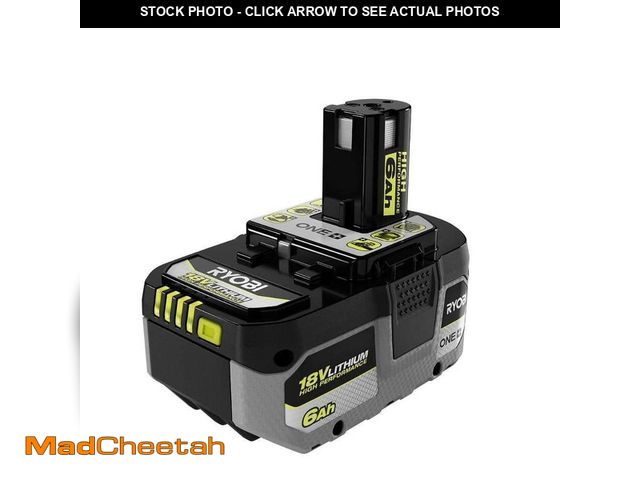 Lot 74-12788631 - RYOBI ONE+ 18V 6.0 Ah Lithium-Ion HIGH PERFORMANCE Battery - USED