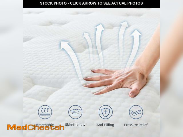 Lot 74-14350754 - Mattress Queen Size 12 inch, Hybrid Memory Foam Queen Mattress in a Box, Individually Pocket Springs...