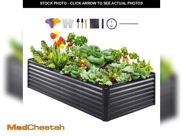 Lot 74-12746814 - VEVOR 8 ft. x 4 ft. x 2 ft. Large Metal Raised Planter Box with Open Bottom Garden Beds Outdoor Rais...