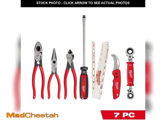 Lot 74-14255665 - *DIRTY/MISSING PIECES* Milwaukee Power Utility Hand Tool Set (7-Piece) *DIRTY/MISSING PIECES* - USED