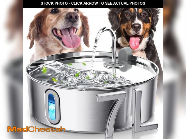 Lot 74-11556737 - Smartoo Dog Water Fountain for Large Dogs 7L/236oz Stainless Steel Dog Water Bowl Dispenser Automati...