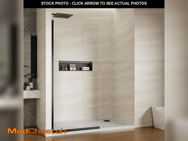 Lot 74-12429682 - Viivppai Shower Screen 36" x 76" Half Frameless Shower Wall Panel, Tempered Glass 3/8 inch, Easy to ...